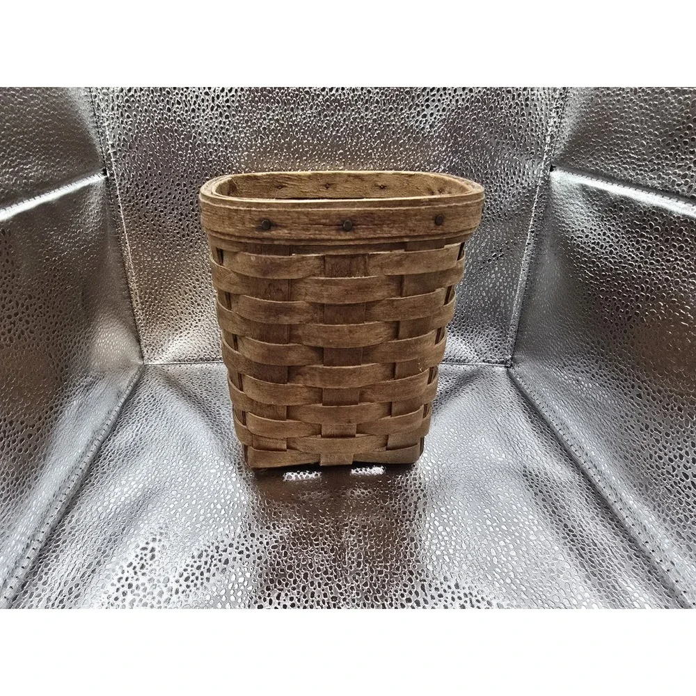 Longaberger Brown 1980's Waste Basket